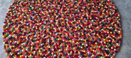 Felt Wool Ball Rug