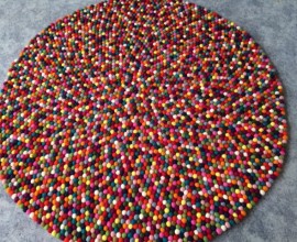 Felt Wool Ball Rug