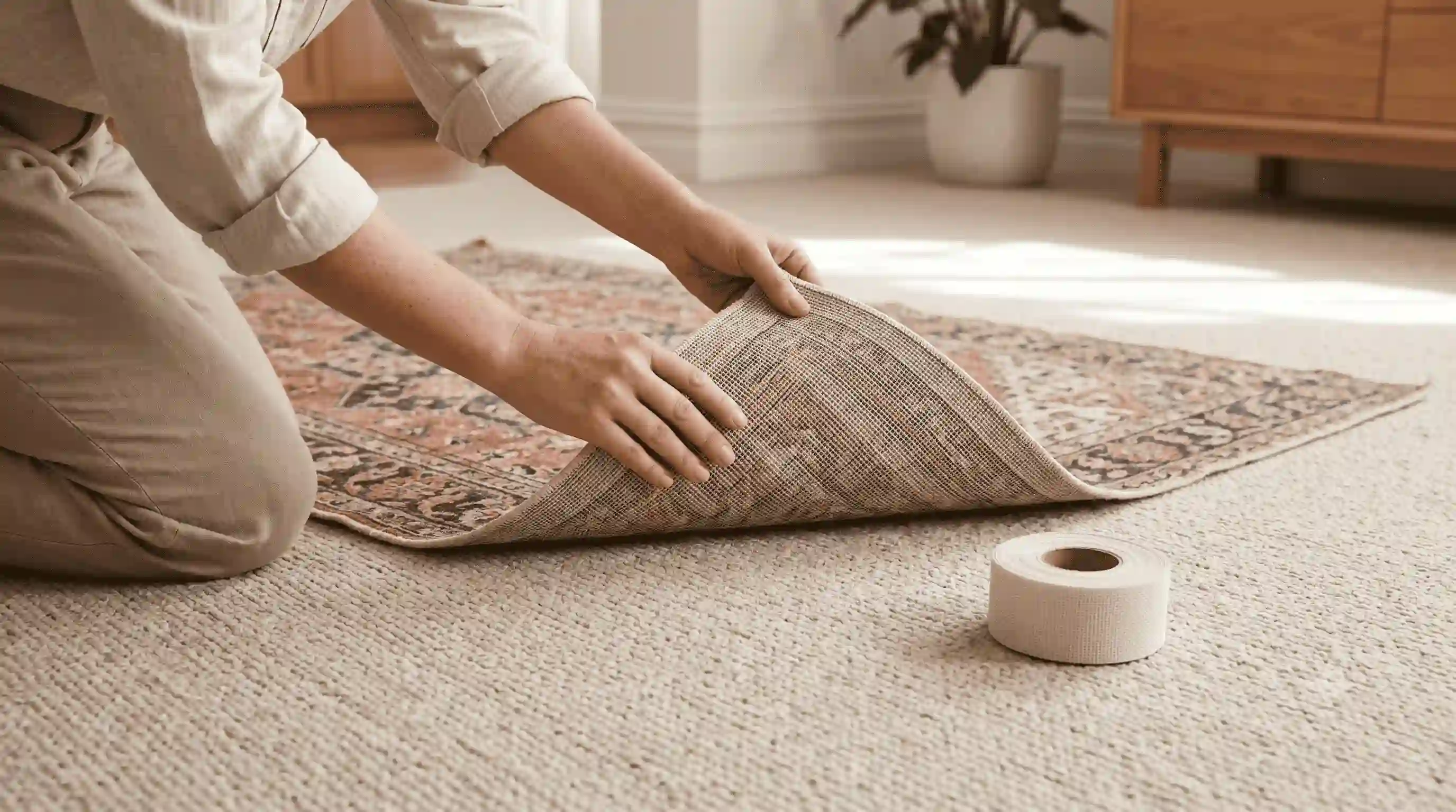 Use Rug Tape Carefully